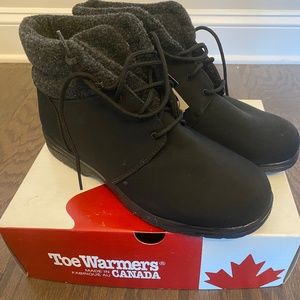 Black Canadian Toe WARMER BOOTS